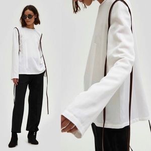 J.W. Anderson leather string detail blouse